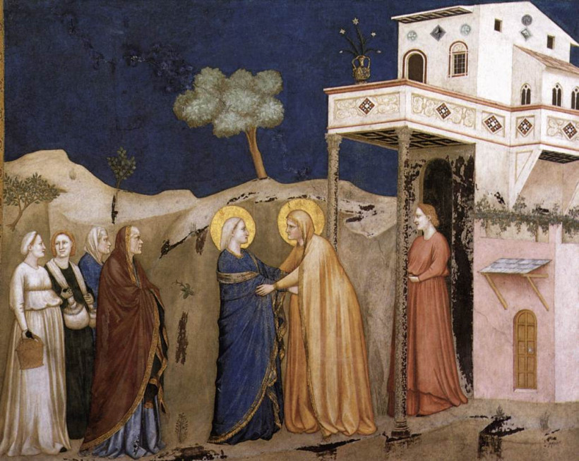Giotto Lower Church Assisi The Visitation 01