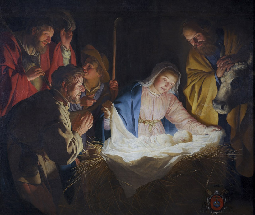 1281px Adoration of the shepherds by Gerard van Honthorst