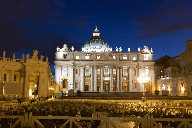 vatican building dusk