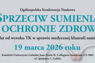 Konferencja sprzeciw sumienia Plakat