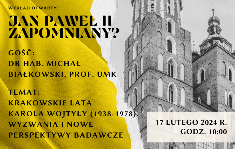 Piąte spotkanie z cyklu "Jan Paweł II zapomniany?". Krakowskie lata Karola Wojtyły