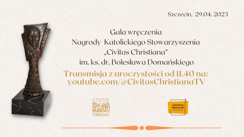 Zapraszamy na uroczystość wręczenia Nagrody im. ks. dr. Bolesława Domańskiego