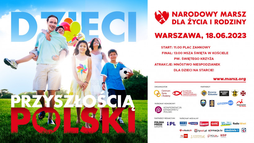 Narodowy Marsz dla Życia i Rodziny już 18 czerwca. Nie może cię zabraknąć!