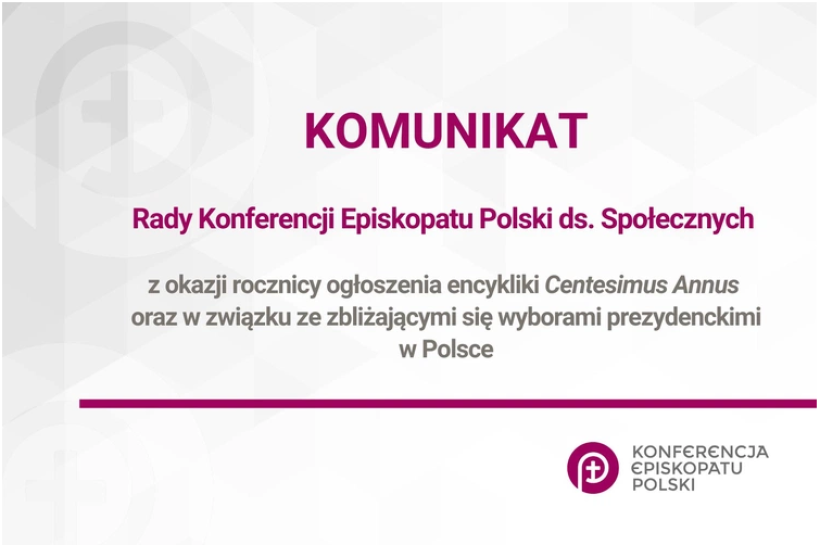 Komunikat Rady Konferencji Episkopatu Polski ds. Społecznych dot. wyborów prezydenckich