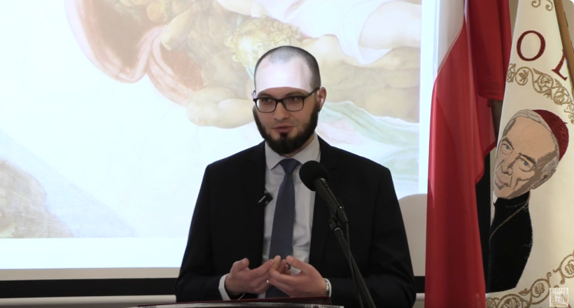 Człowiek jako osoba podstawą katolickiej nauki społecznej. Wykład Mateusza Gawrońskiego