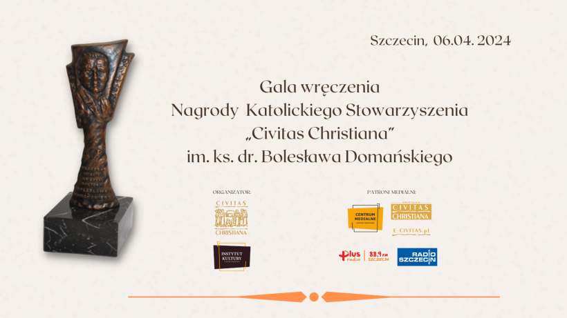 Zapraszamy na Galę wręczenia Nagrody im. ks. dr. Bolesława Domańskiego