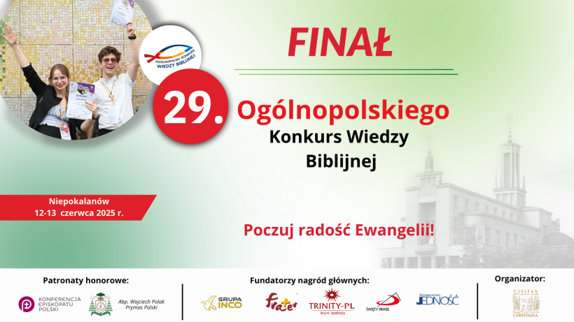 Finał 29. Ogólnopolskiego Konkursu Wiedzy Biblijnej już 12-13 czerwca
