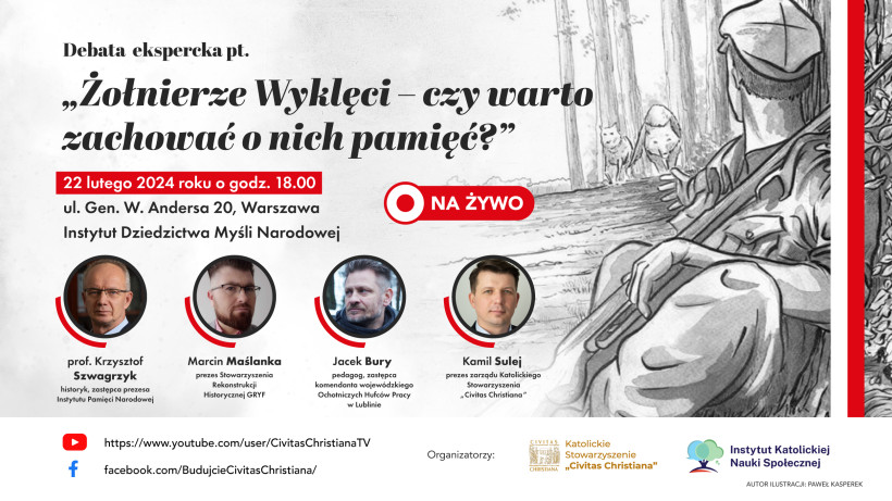 Zapraszamy na debatę ekspercką z okazji zbliżającego się Narodowego Dnia Pamięci „Żołnierzy Wyklętych”