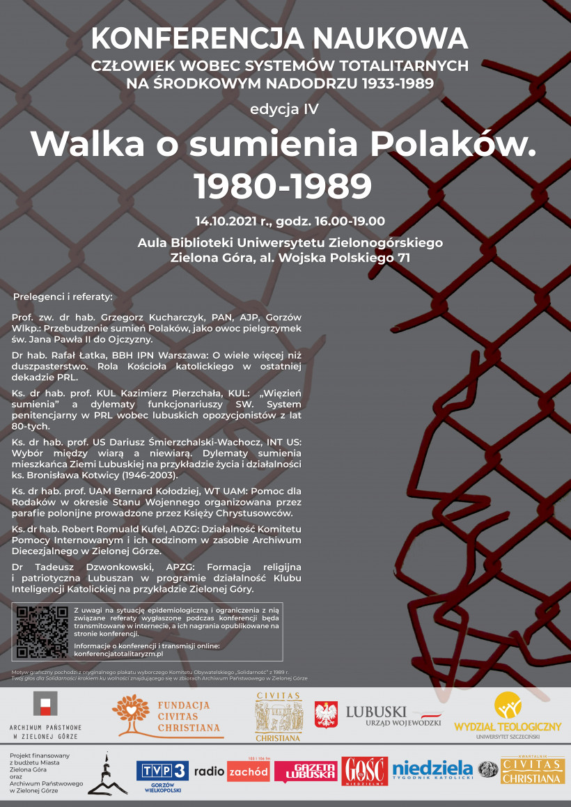 Zielona Góra: Walka o sumienia Polaków. 1980-1989 –  konferencja naukowa