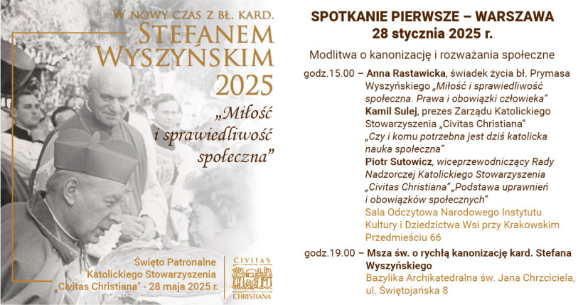 Zapraszamy na pierwsze spotkanie w ramach Święta Patronalnego Stowarzyszenia